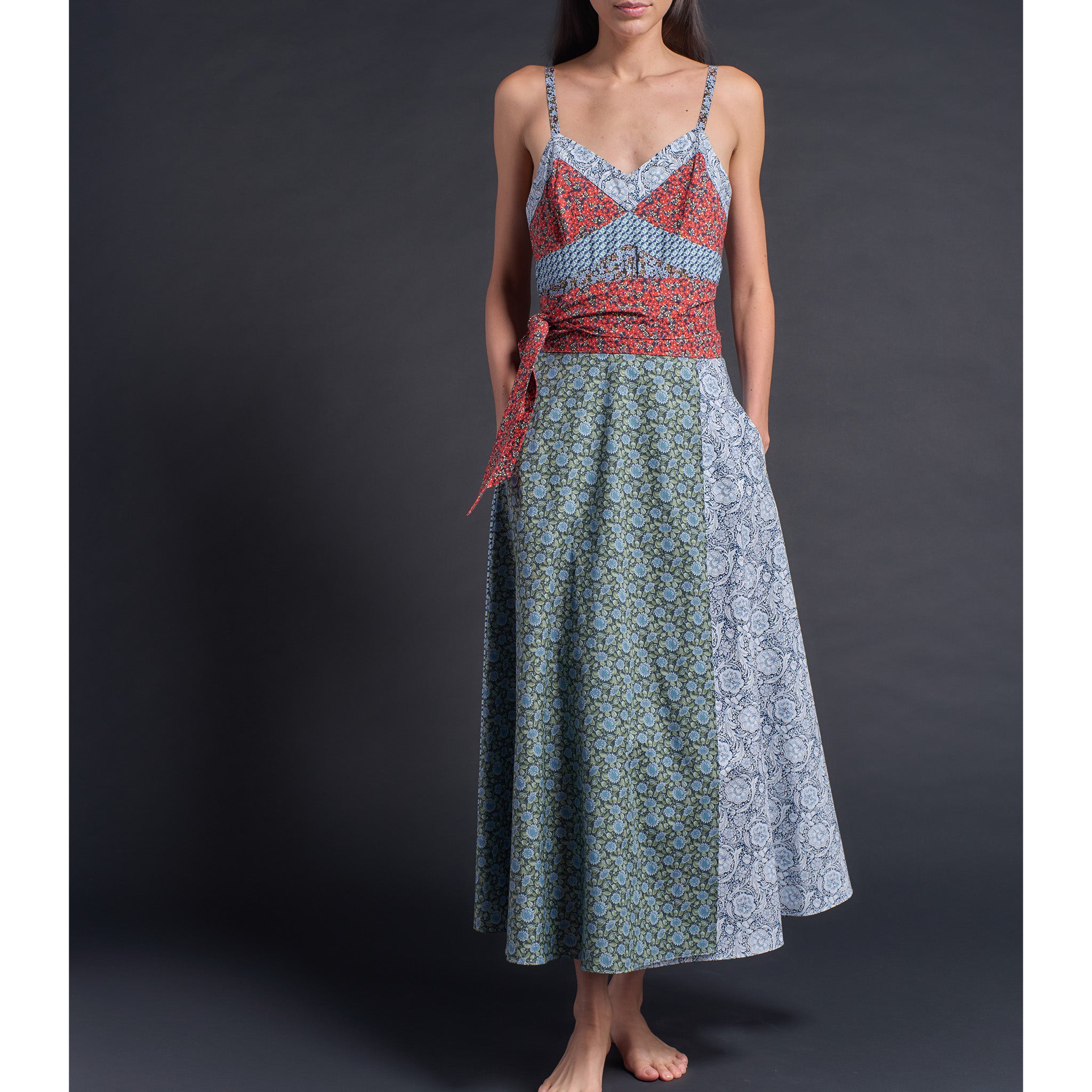 Cora Camisole in Star Anise Print block Liberty Print Cotton