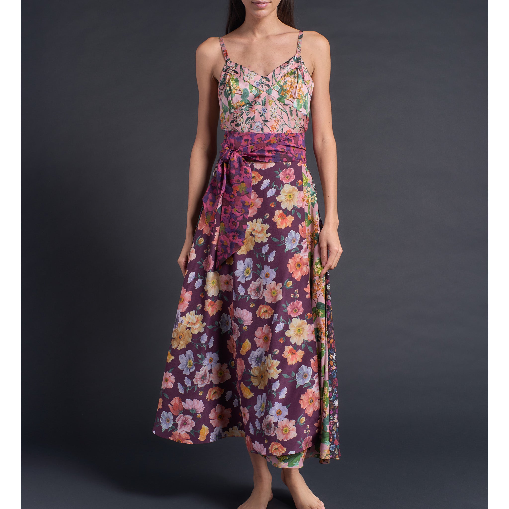 Pandora Camisole in Pink Lockwood Liberty Print Silk Charmeuse
