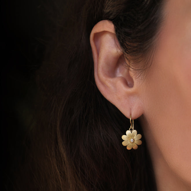 The Black Eyed Susan Flower Earrings