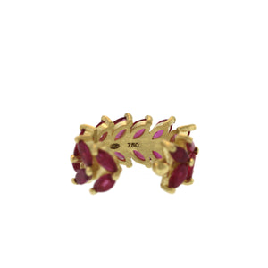 The Ruby Leaf Ear Cuff
