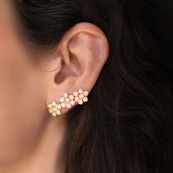 The Brilliant Diamond Flower Studs