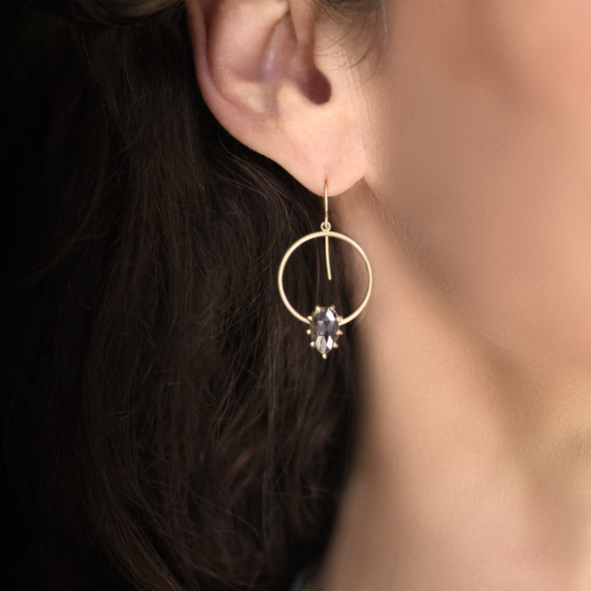 The Pear-Shaped Diamond Slice Hoops