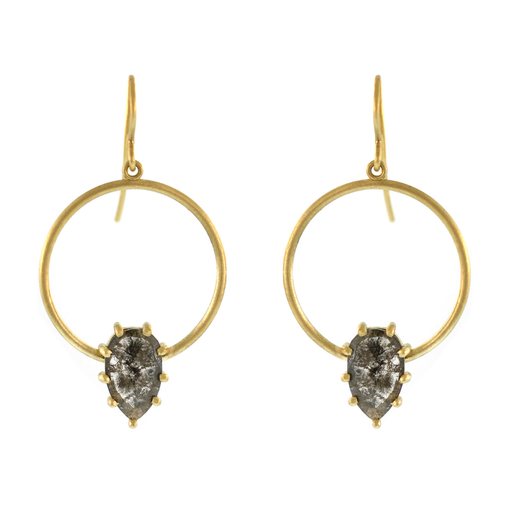 The Pear-Shaped Diamond Slice Hoops