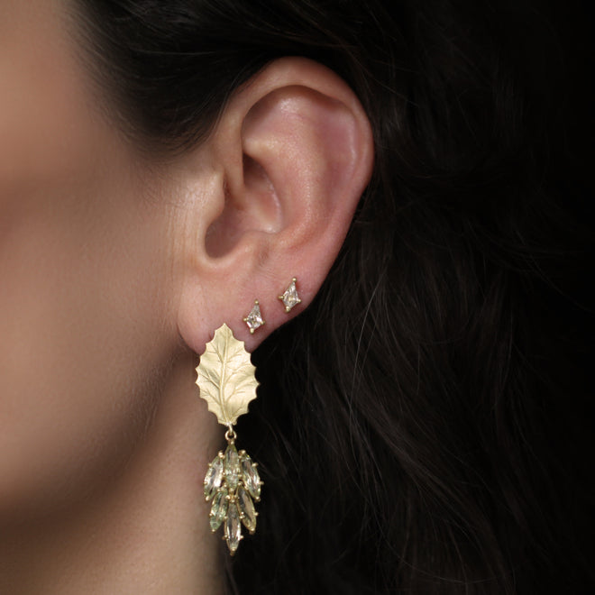 The Kite Shaped Diamond Stud Earrings