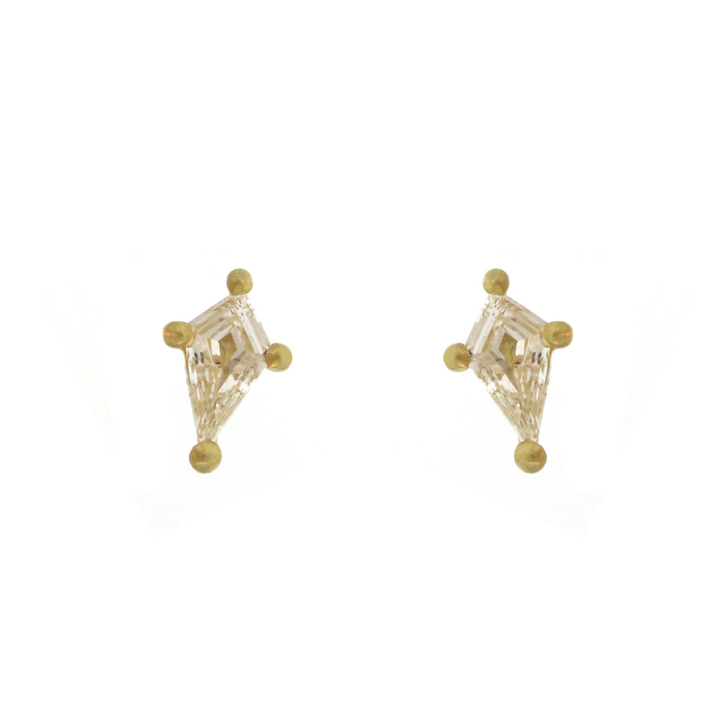 The Kite Shaped Diamond Stud Earrings