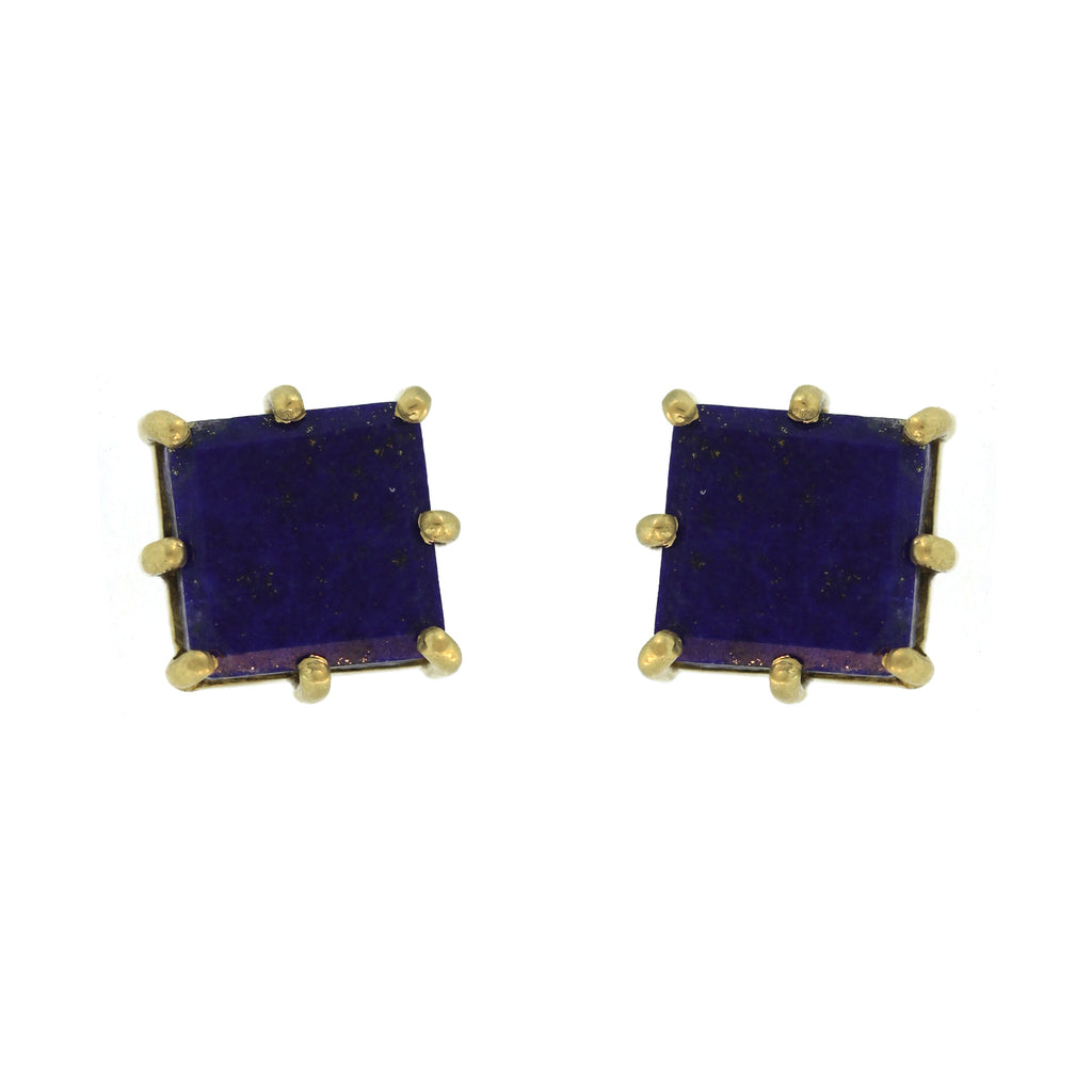 The Lapis Lazuli Square Stud Earrings