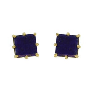 The Lapis Lazuli Square Stud Earrings