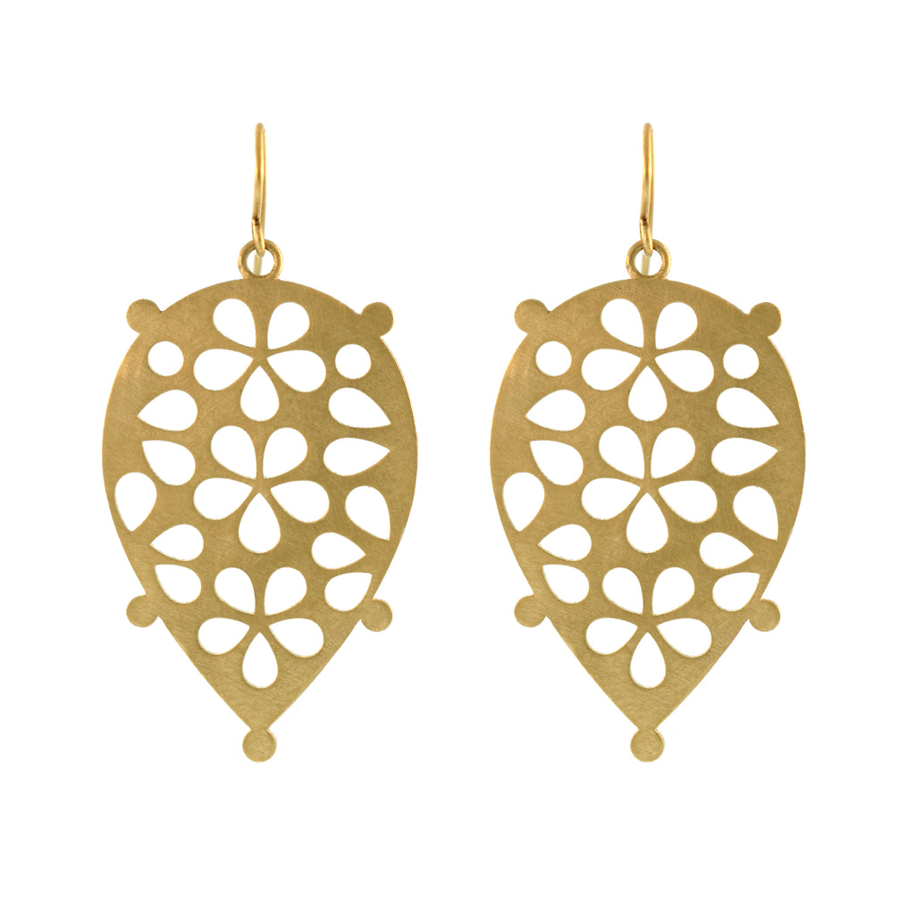 The Large Pear-Shaped Mosaic Earrings