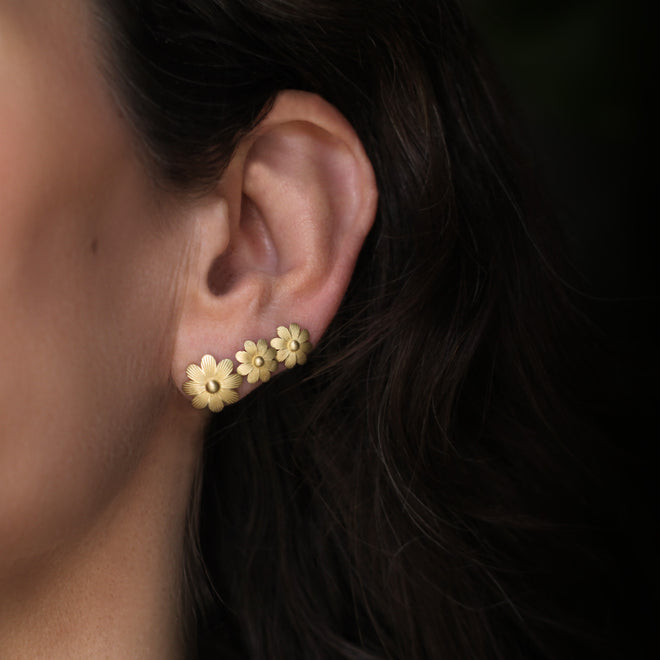 The Large Black-eyed Susan Stud Earrings