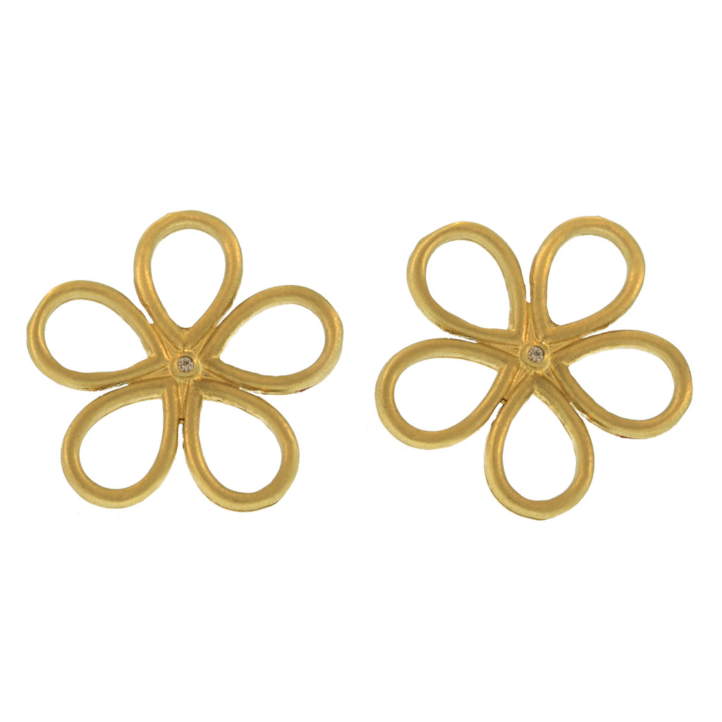 A Large Pair of Diamond Daisy Stud Earrings