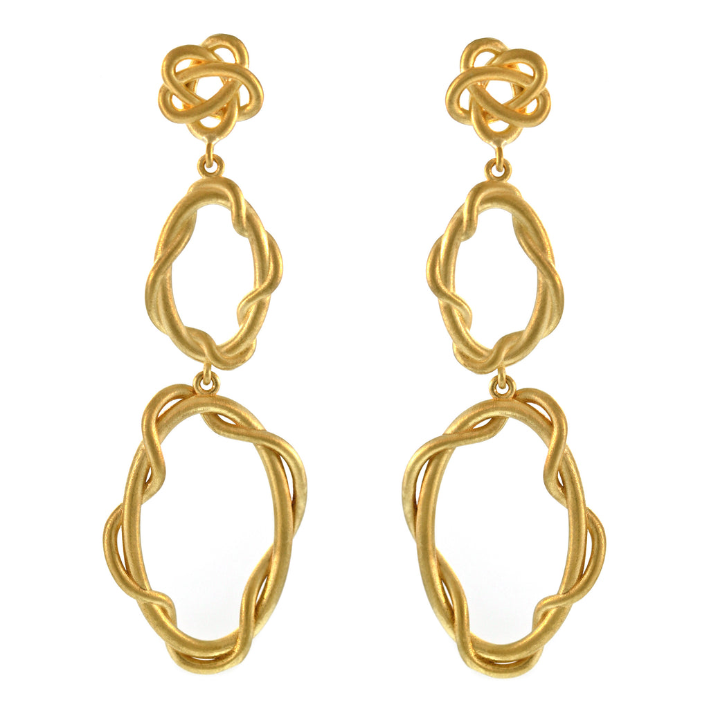The Oval Ribbon Frame Earrings