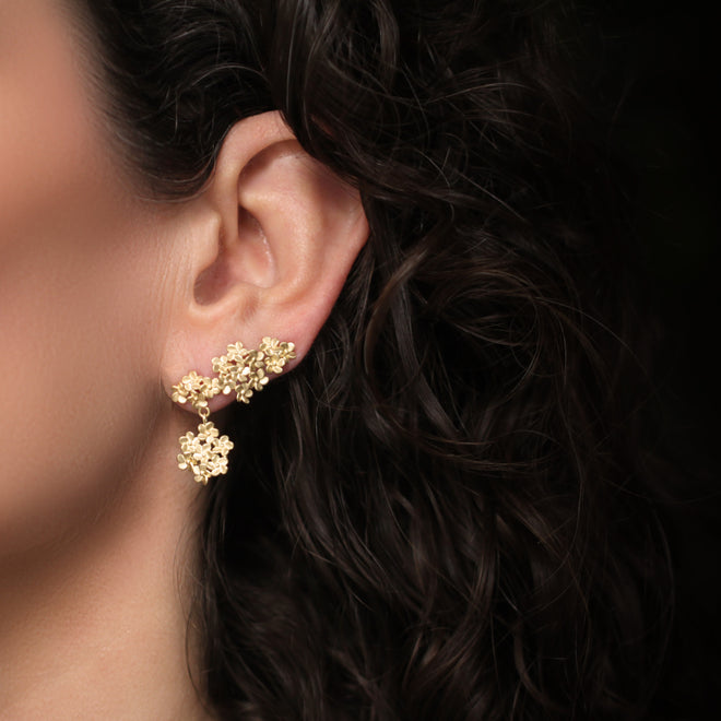 The Mini Plumeria Flower Quad Studs