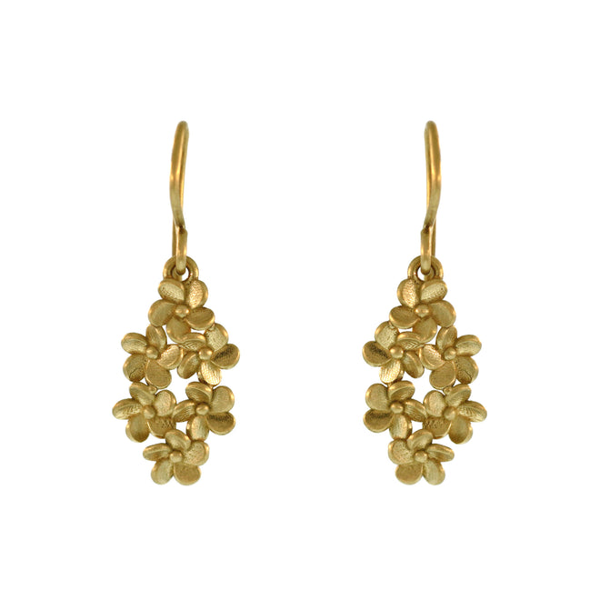 The Mini Plumeria Flower Cluster Drop Earring