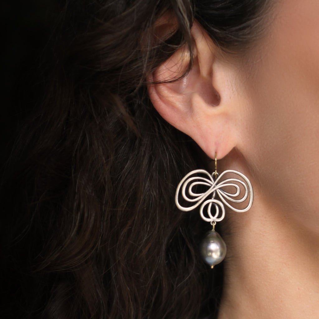 The Abstract Girandole Earrings in Sterling Silver