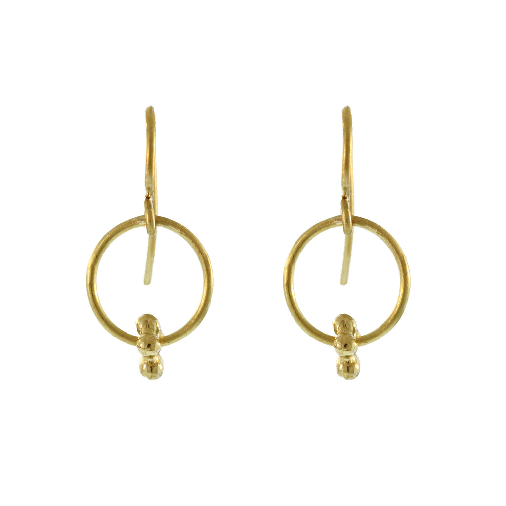 The Mini Hoop Earring with Flower Beads