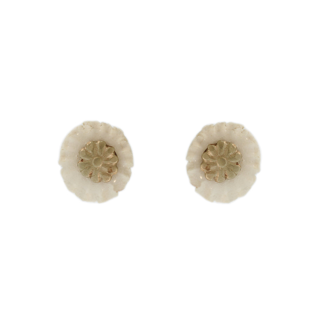 LFrank + Carey Lowell - Porcelain Button Flower Stud Earring