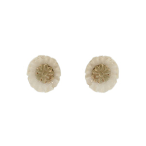 LFrank + Carey Lowell - Porcelain Button Flower Stud Earring
