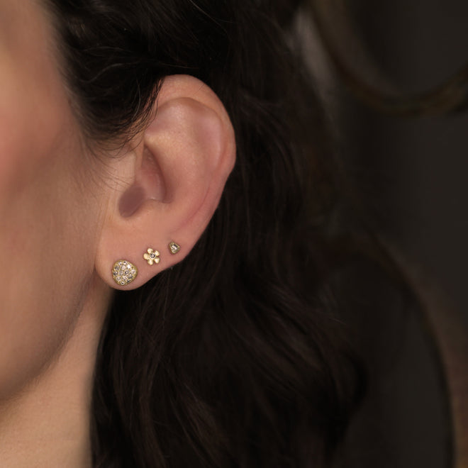 The Mini Diamond Flower Studs