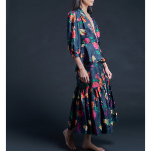 Elena Jacket in Liberty Print Silk Twill Aphrodite's Love