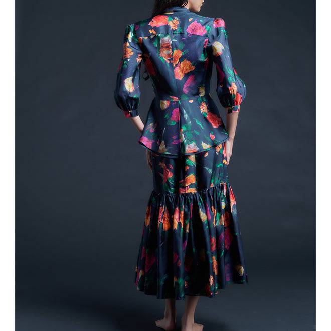 Elena Jacket in Liberty Print Silk Twill Aphrodite's Love