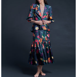 Longer Brigitte Ruffle Skirt in Aphrodite's Love Liberty Print Silk Twill