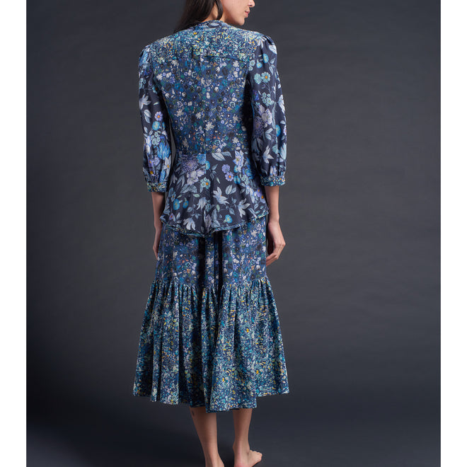 Elena Jacket in Liberty Print Stately Bouquet Silk Crepe de Chine