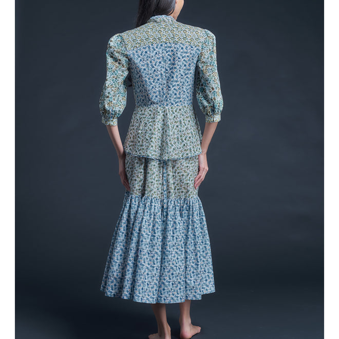Longer Brigitte Ruffle Skirt in Liberty Print Cotton Tana Lawn - Zachary