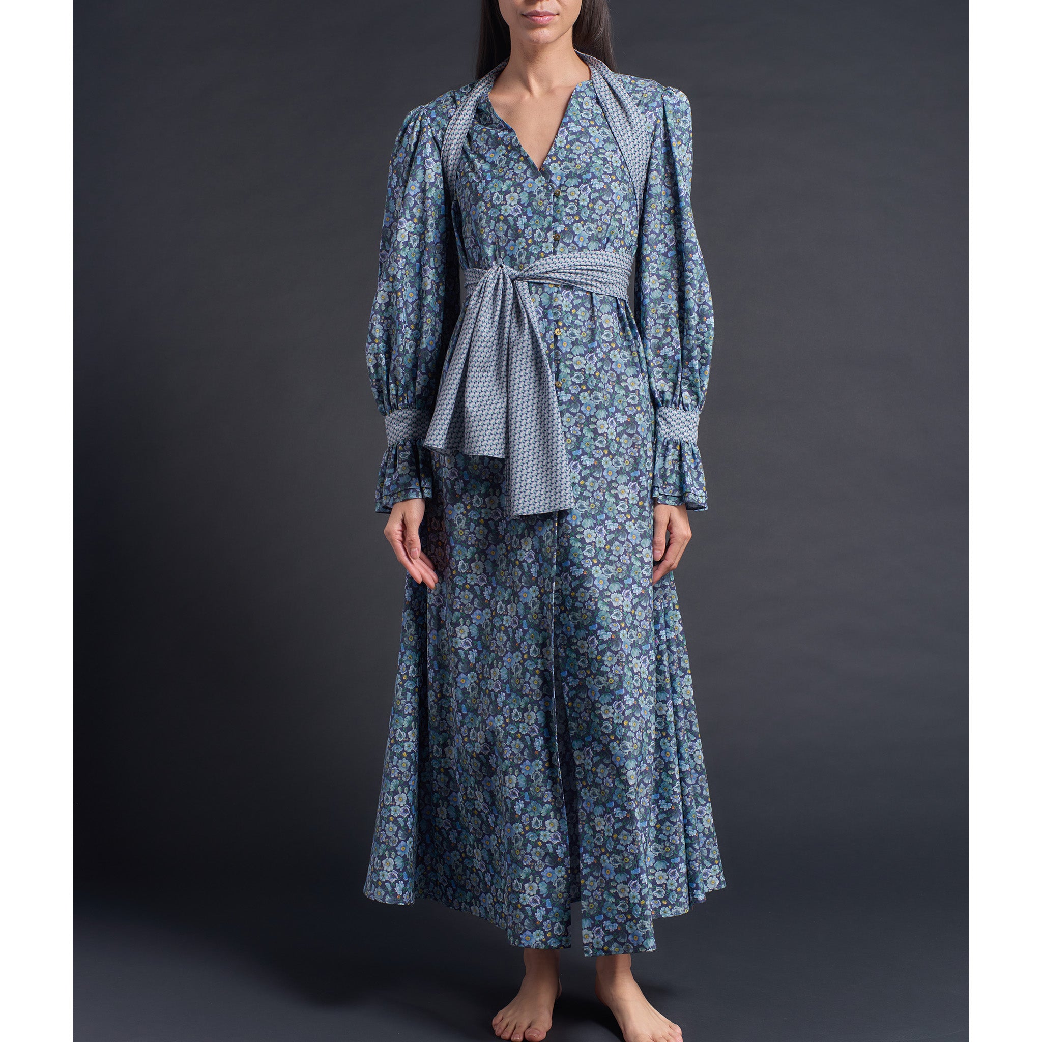 Faye Duster Dress in Liberty Print Cotton