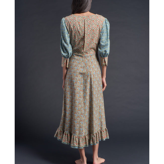 Hestia Wrap Dress in Colorfields Liberty Cotton Tana Lawn