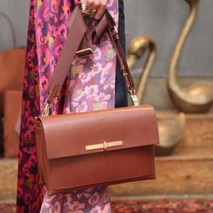 The LURA Yve Bag in Chestnut Calfskin