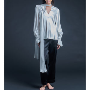 Isobel Blouse in Moonstone Silk Charmeuse