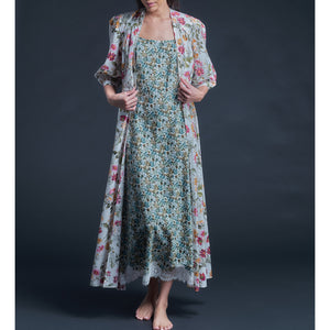 Maia Long Robe in Liberty Print Cotton Lawn - Barbara Covington