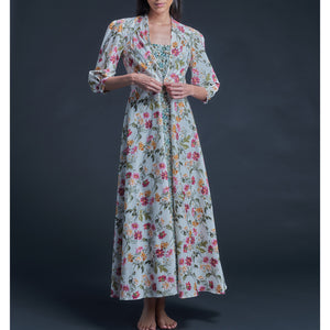Maia Long Robe in Liberty Print Cotton Lawn - Barbara Covington