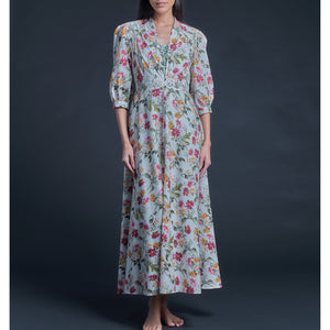 Maia Long Robe in Liberty Print Cotton Lawn - Barbara Covington