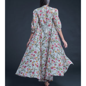 Maia Long Robe in Liberty Print Cotton Lawn - Barbara Covington