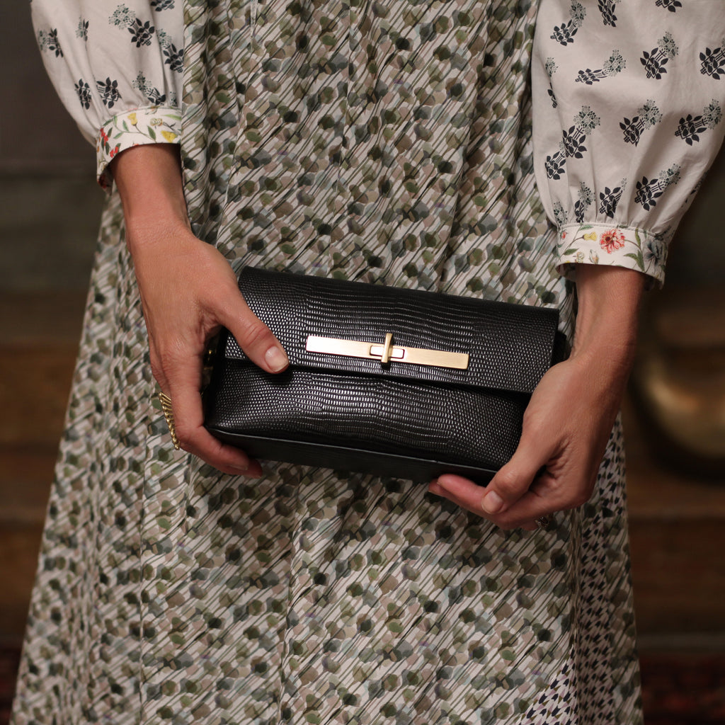 The LURA Mini Yve Bag in Onyx Cocco