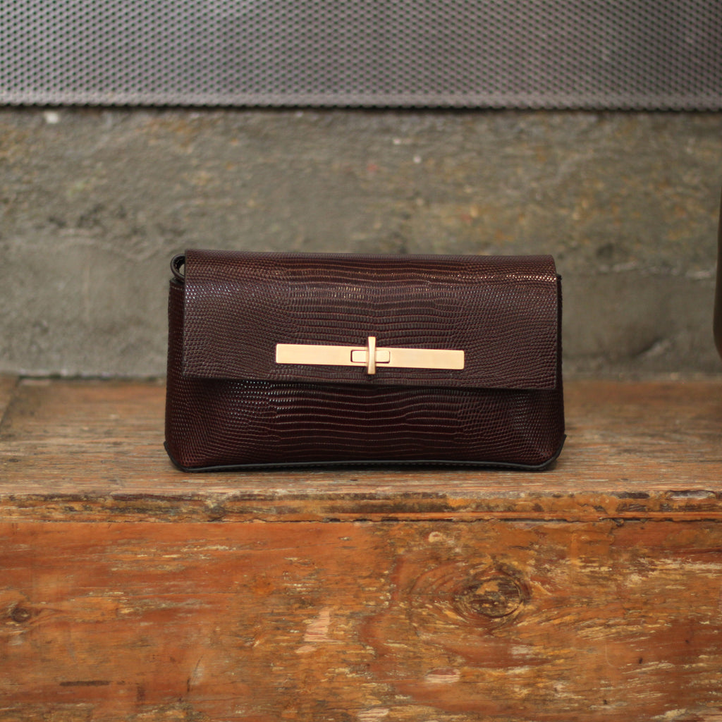 The LURA Mini Yve Bag in Ebony Cocco