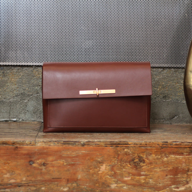 The LURA Yve Bag in Chestnut Calfskin