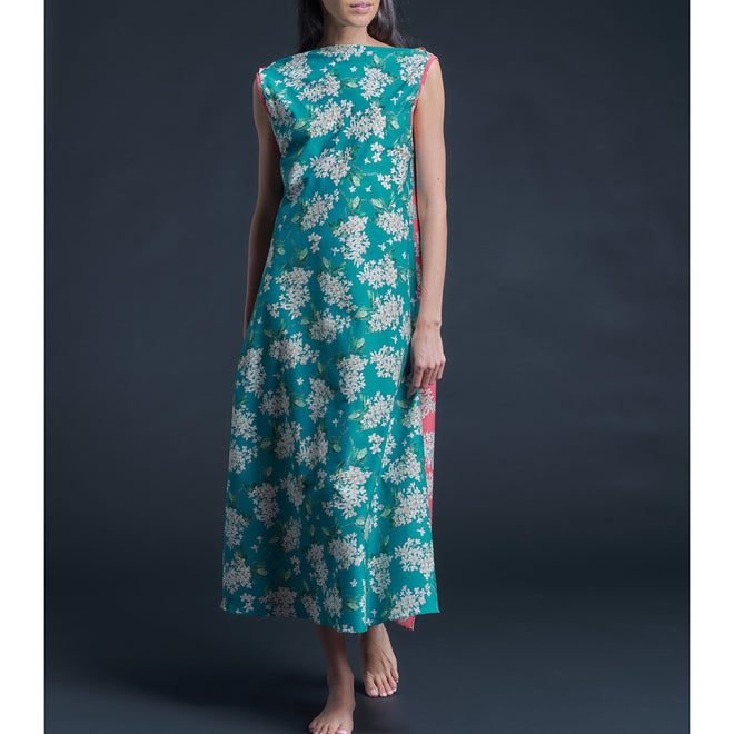 Mariana Sleeveless Liberty Cotton Tana Lawn Boatneck Dress - Archive Lilac