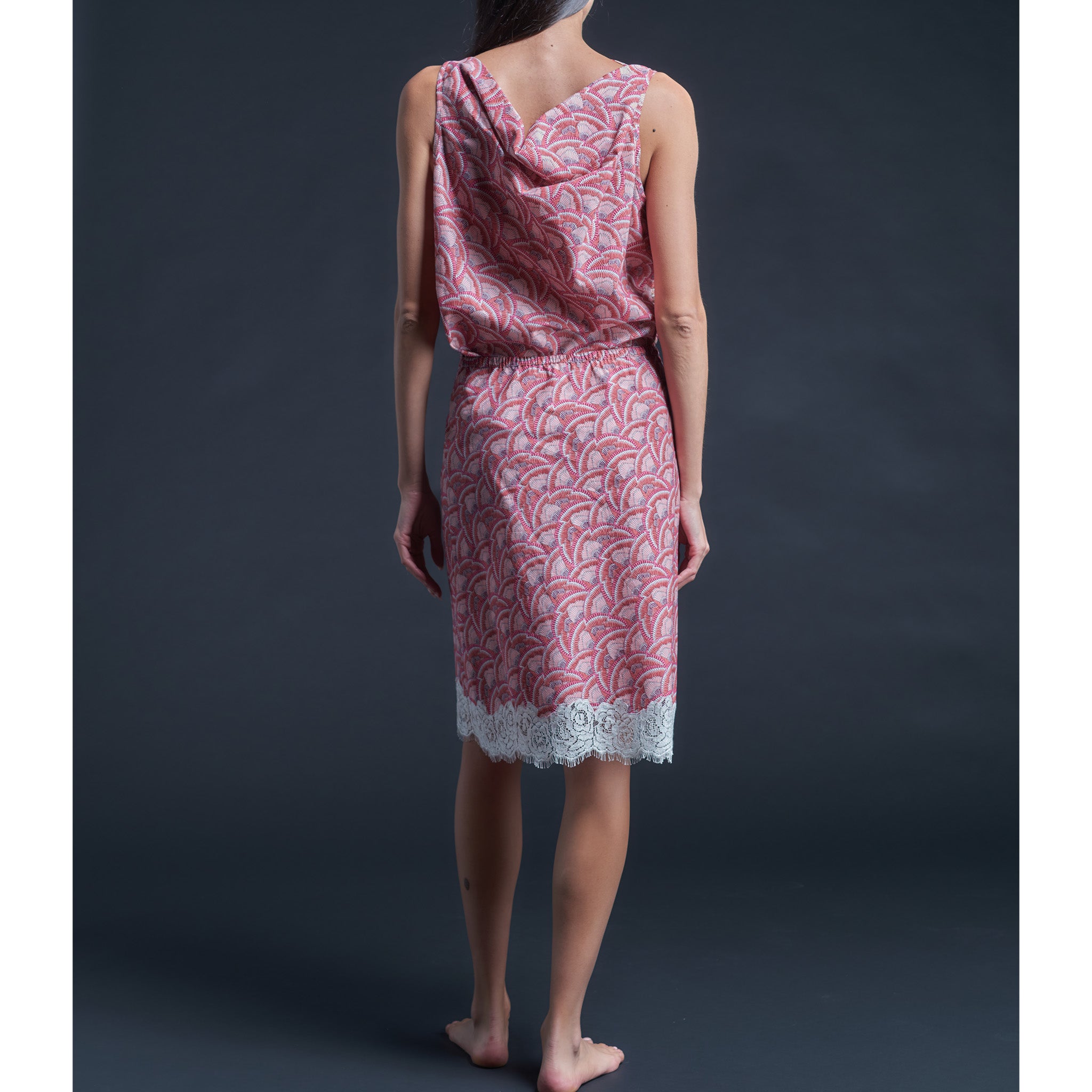 Mariana Sleeveless Liberty Print Cotton Tana Lawn Boatneck Shell - Pink Icarus Wings