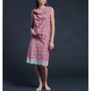 Mariana Sleeveless Liberty Print Cotton Tana Lawn Boatneck Shell - Pink Icarus Wings