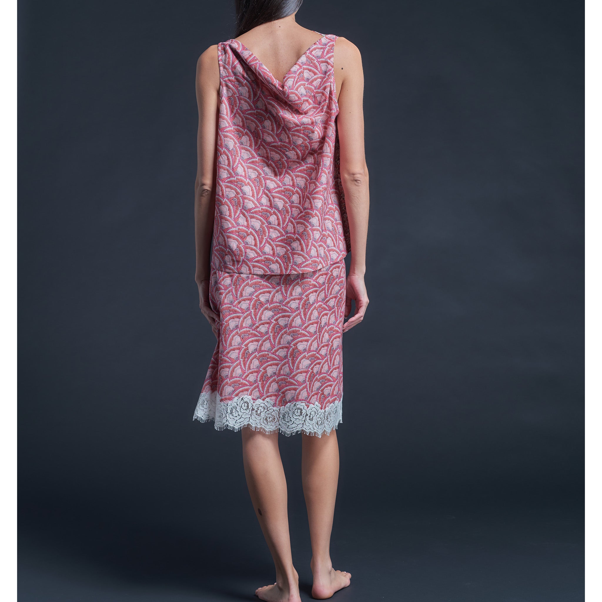 Mariana Sleeveless Liberty Print Cotton Tana Lawn Boatneck Shell - Pink Icarus Wings
