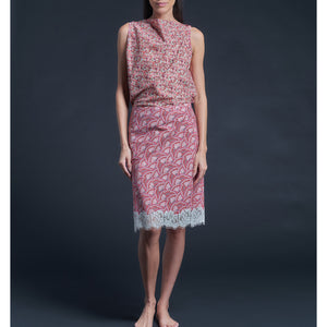 Mariana Sleeveless Liberty Print Cotton Tana Lawn Boatneck Shell - Pink Icarus Wings