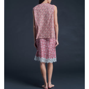 Mariana Sleeveless Liberty Print Cotton Tana Lawn Boatneck Shell - Pink Icarus Wings
