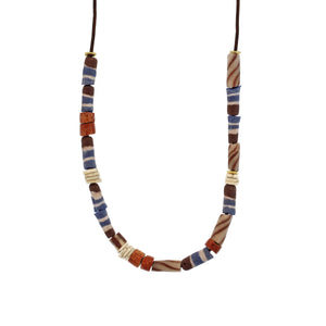 An African Clay & Shell Bead Necklace