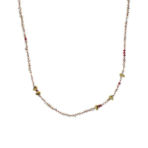 A Keshi Pearl and Ruby Necklace