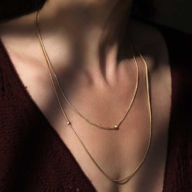 A Slinky Long Gold Chain