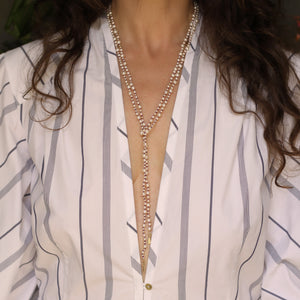 The Akoya Pearl Lariat Necklace