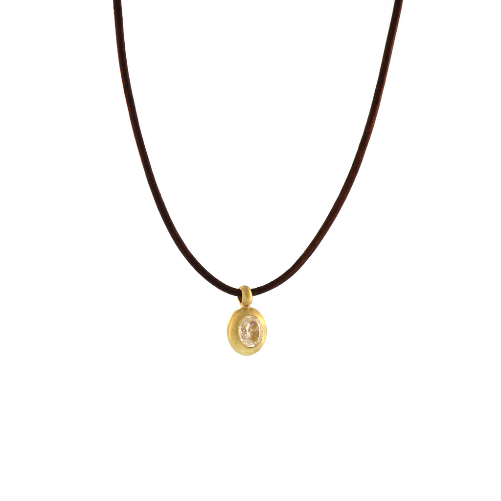 A Rose Cut Diamond Lozenge Pendant