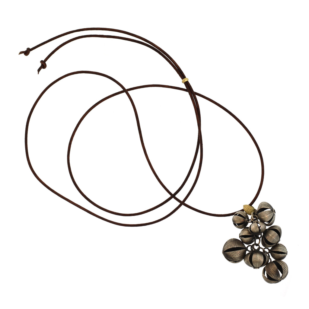A Sterling Silver Cluster Lotus Bead Pendant